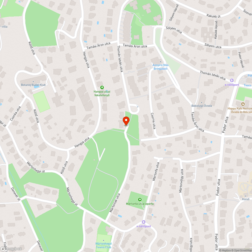 Megrongált utcanévtábla bejelentés helye