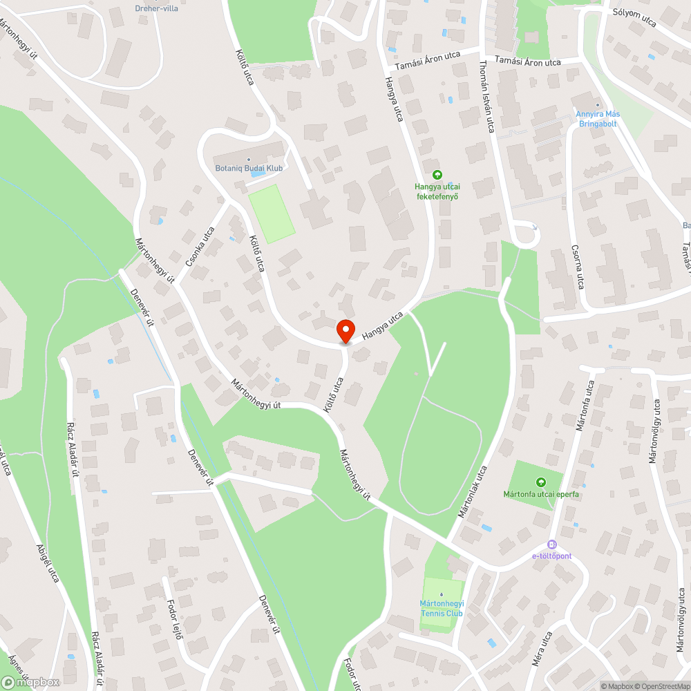 Megrongálódott járda bejelentés helye