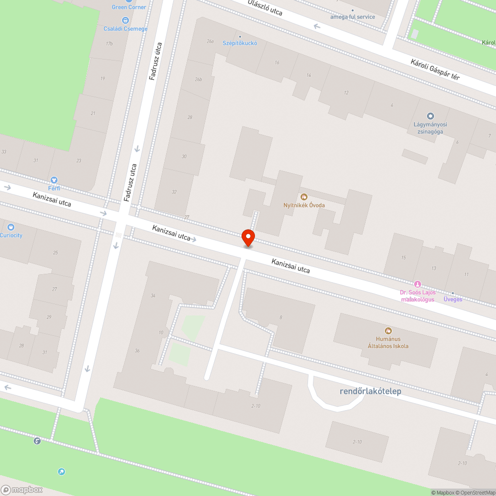 Javításra szoruló fekvőrendőr óvoda előtt bejelentés helye