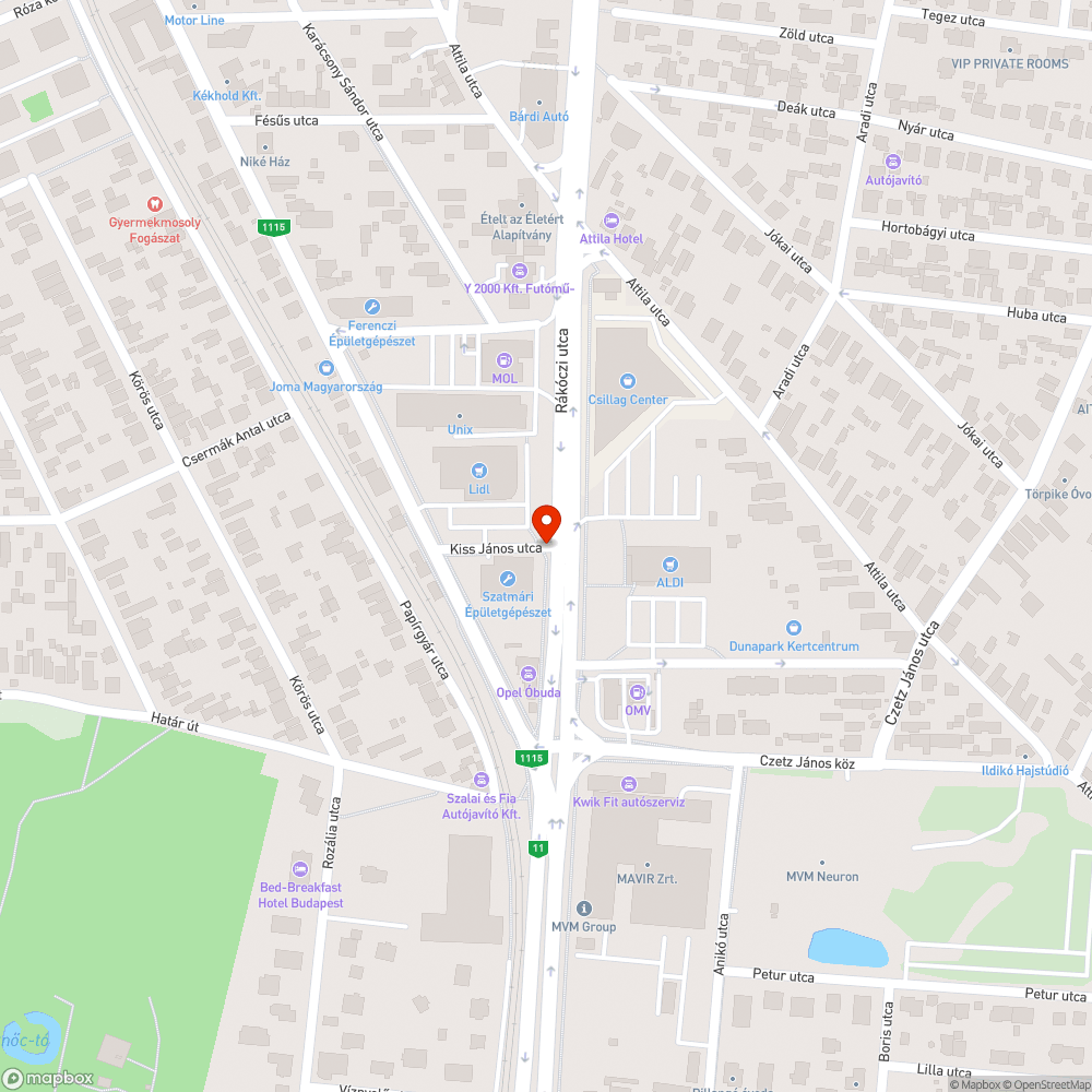 Leszakadt tábla bejelentés helye