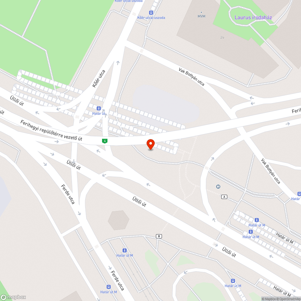 Hiányos útburkolat bejelentés helye