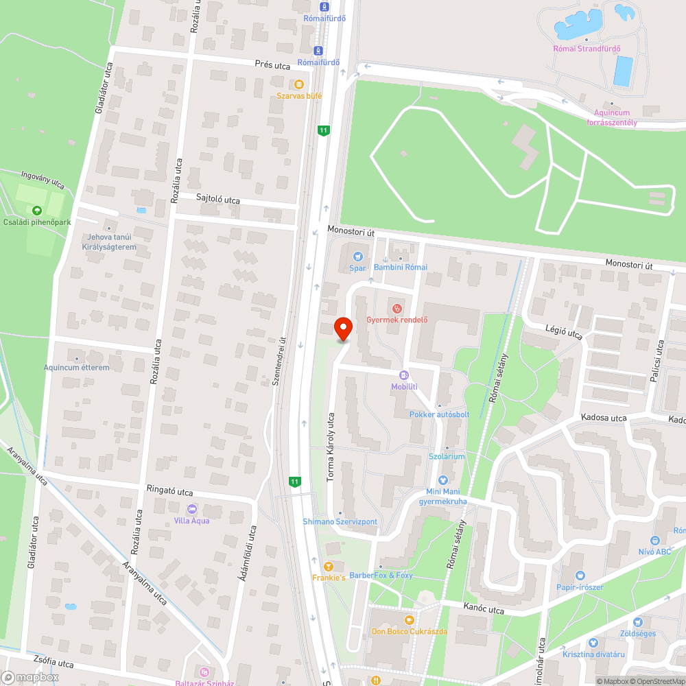 Kátyú az úton bejelentés helye