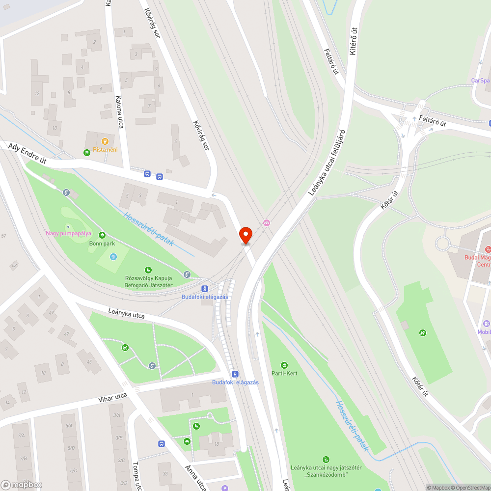 szeméthalmok a Leányka utcai felüljáró alatt bejelentés helye