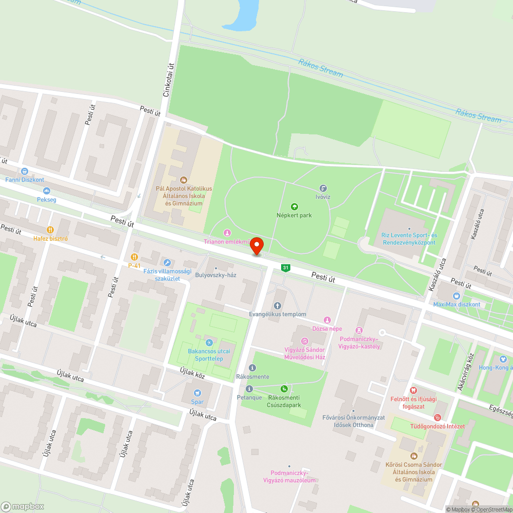 Besüllyedt a járda bejelentés helye