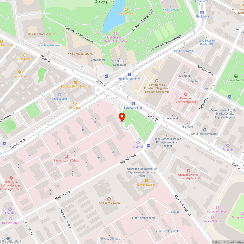 Sérült pad bejelentés helye