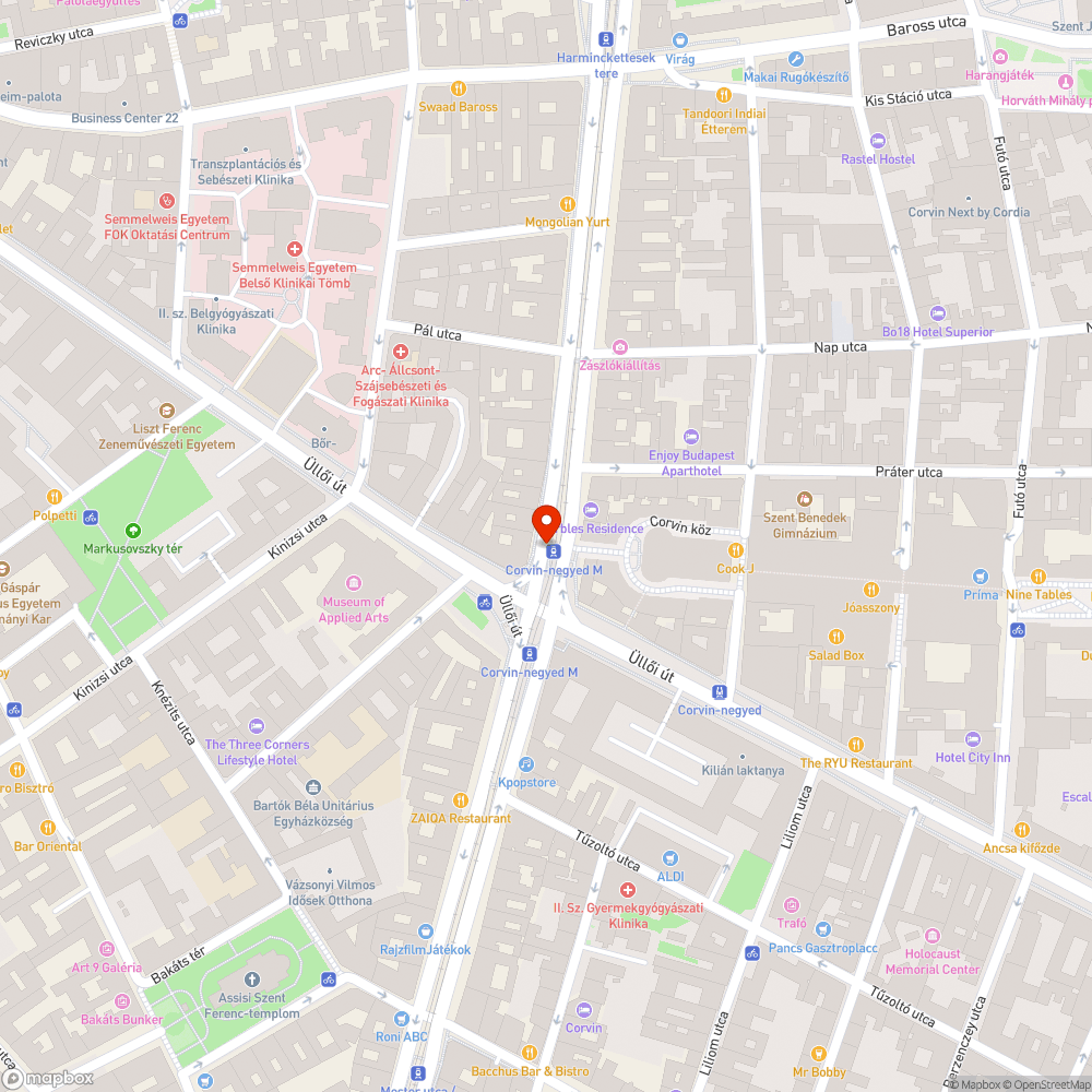 Corvin negyed /M3/ lépcsőfeljáratok - graffitisek bejelentés helye