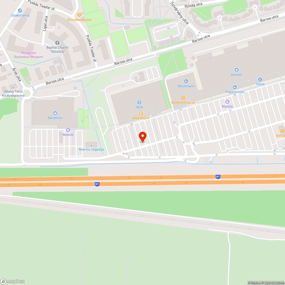 Kiégett lámpa az IKEA parkolóban bejelentés helye