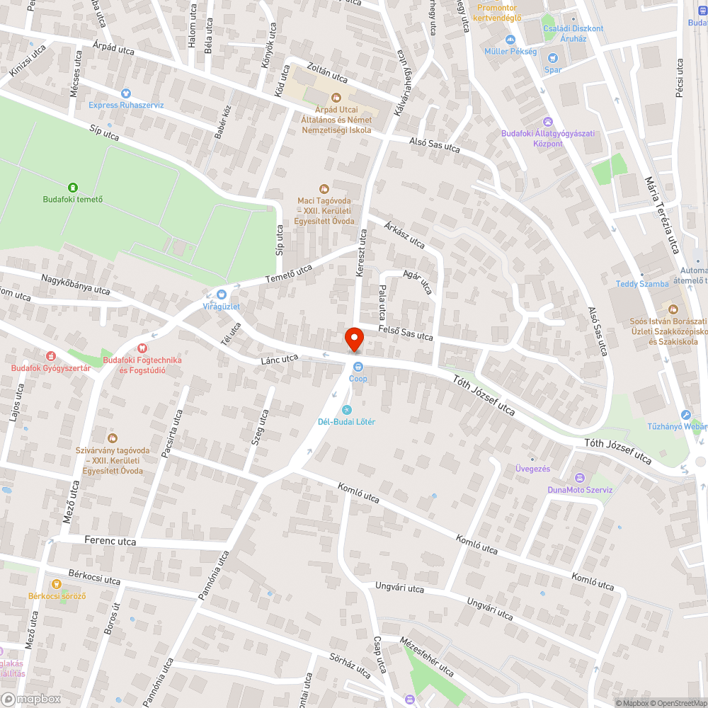 közműfedél -járda - Budafok, Kereszt utca bejelentés helye