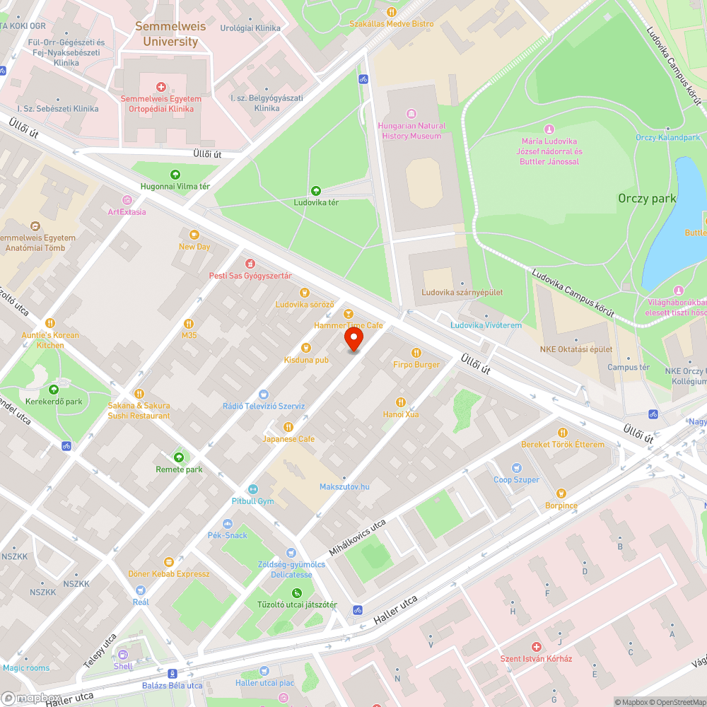 Elhagyott autó bejelentés helye