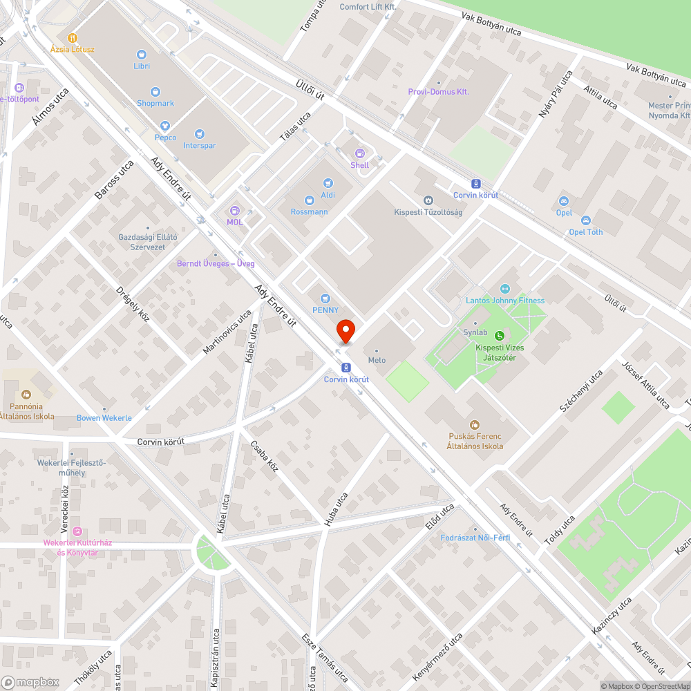 Balesetveszélyes járdaszakasz bejelentés helye