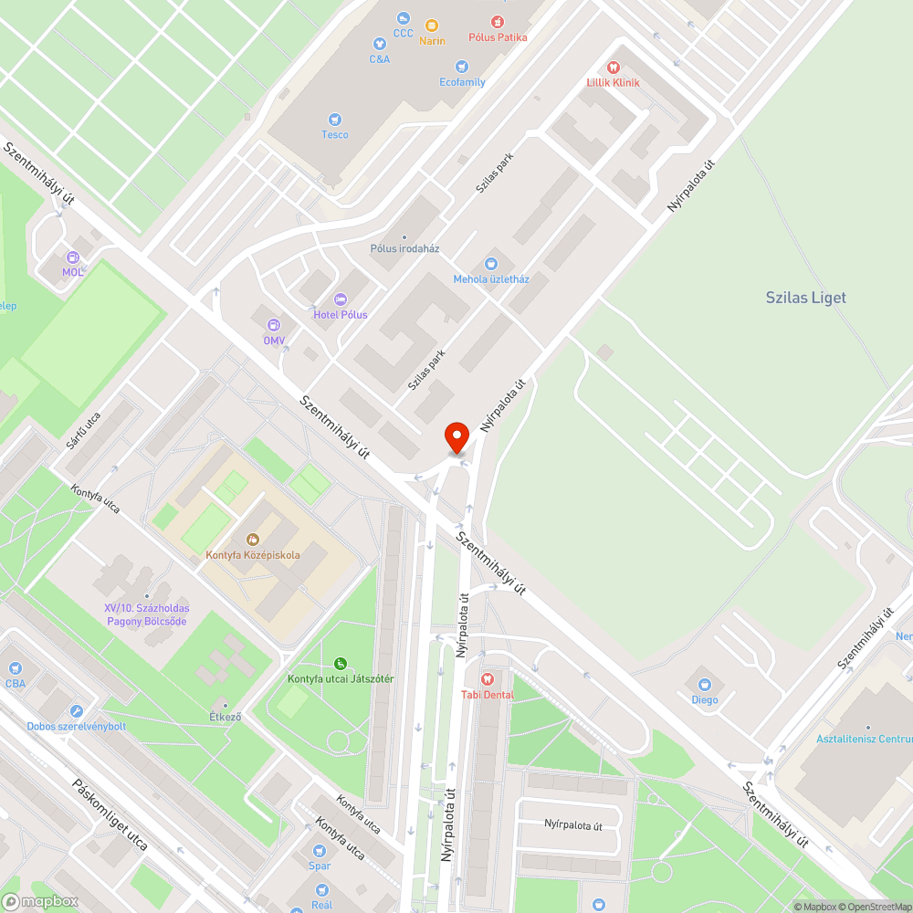 Járhatatlan út bejelentés helye