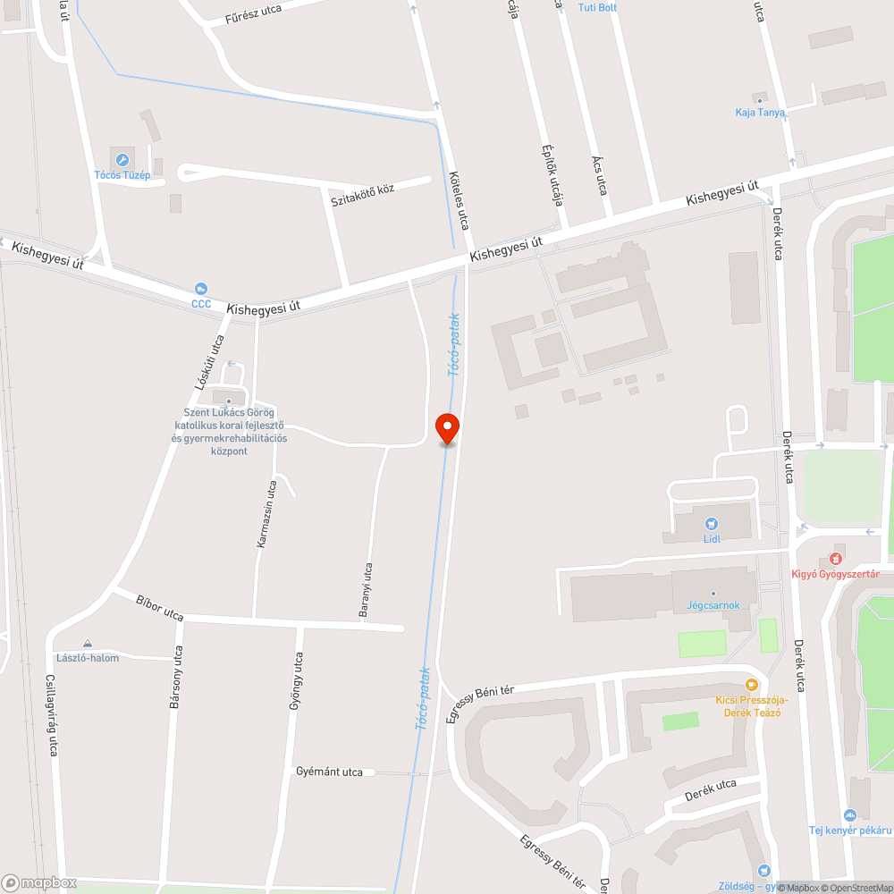 Öntik a szemetet a Tócó-patakba bejelentés helye