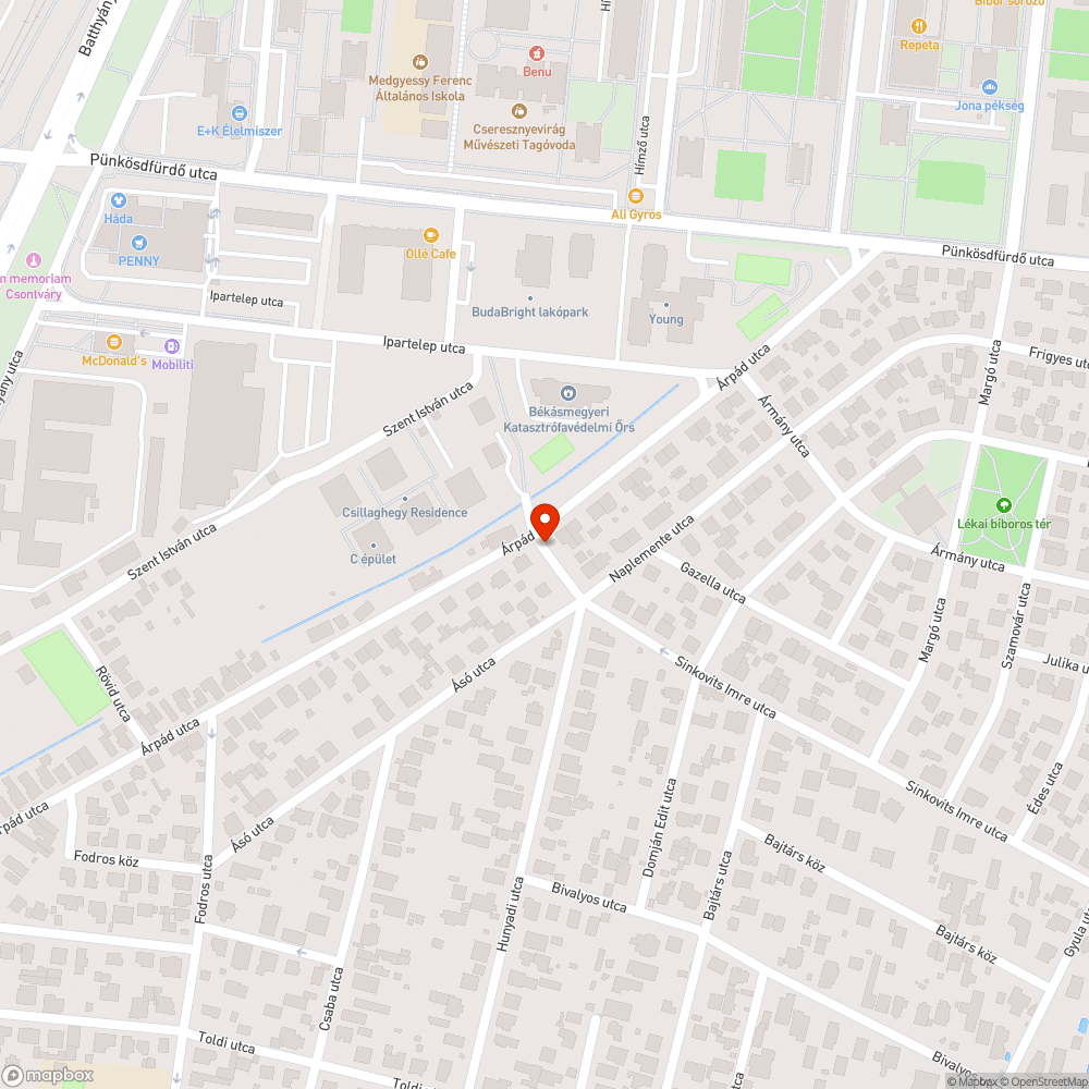 Hiányzó utcanévtábla bejelentés helye