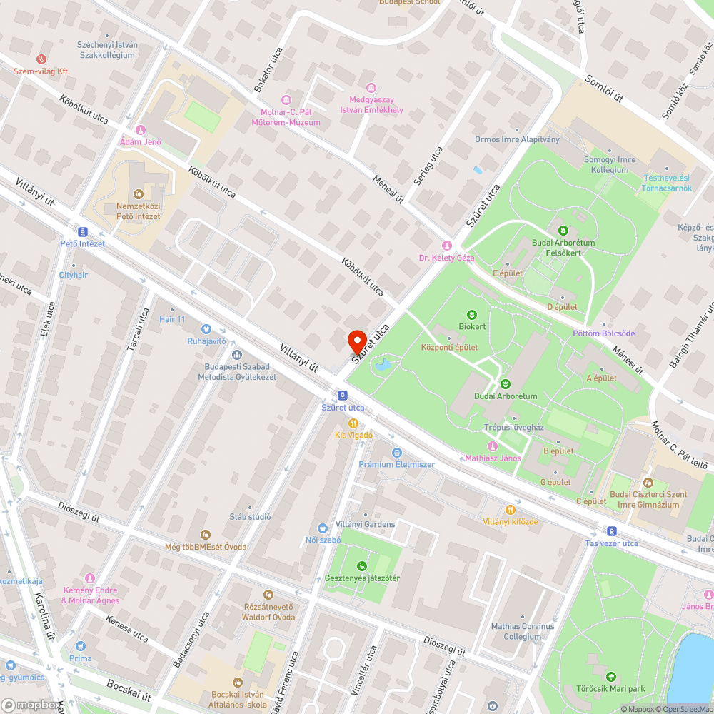 Kátyú buszútvonalban lejtőn bejelentés helye