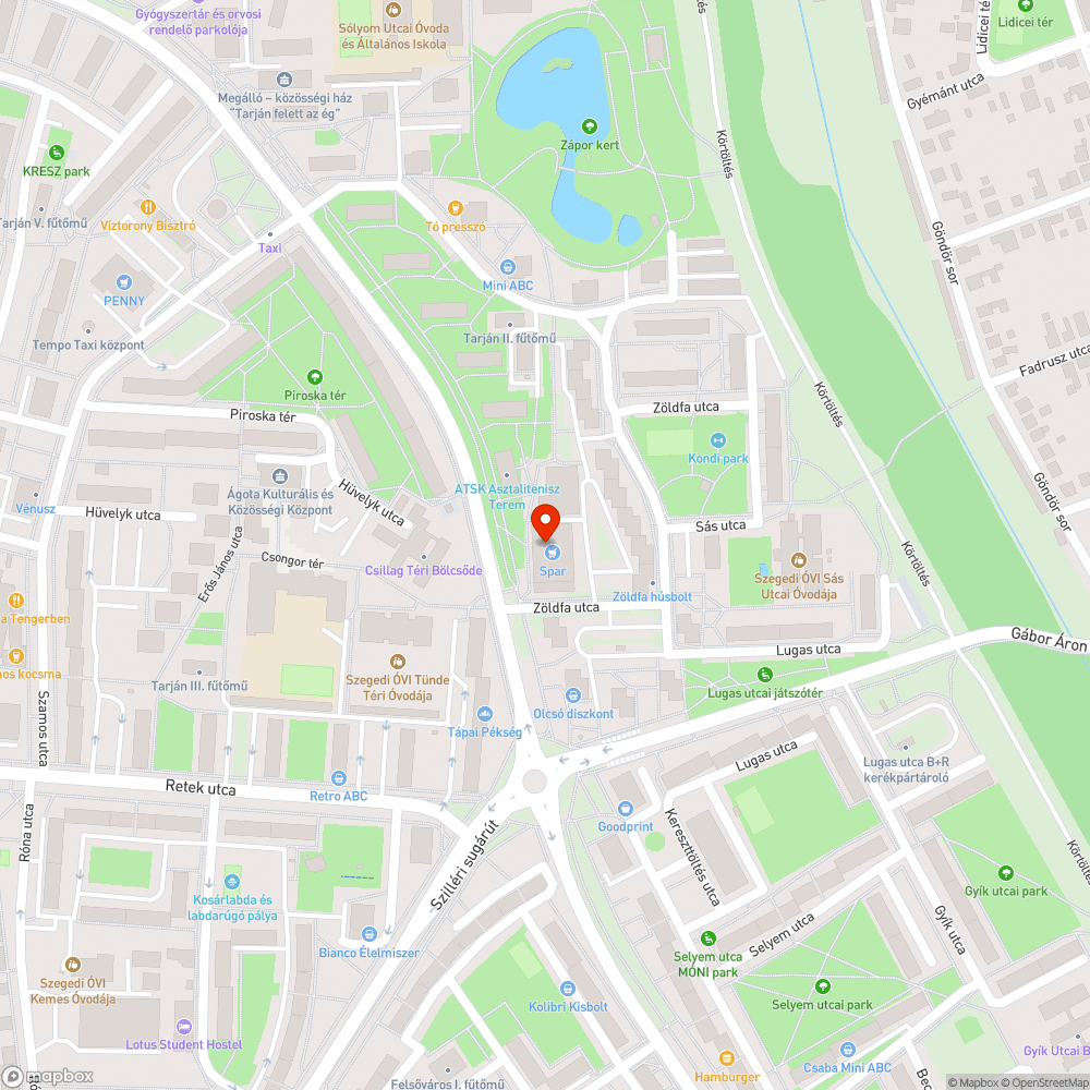 Megtelt elemgyűjtő edény - Budapesti krt., Spar bejelentés helye