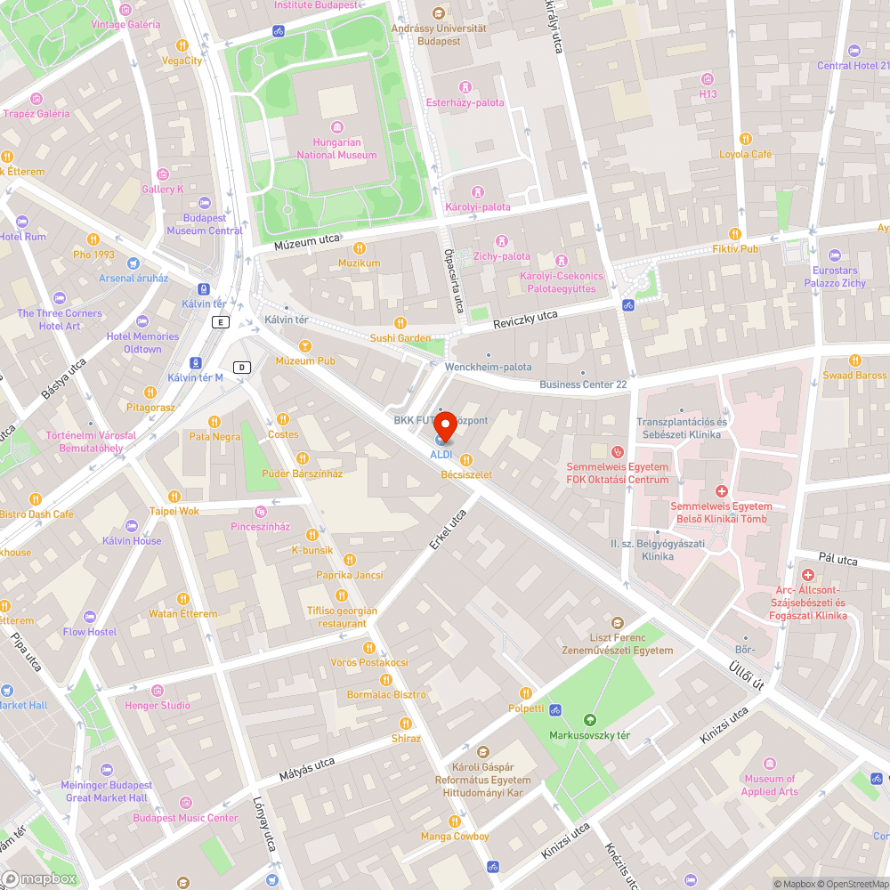 Hiányzó pollerek az Üllői út elején bejelentés helye