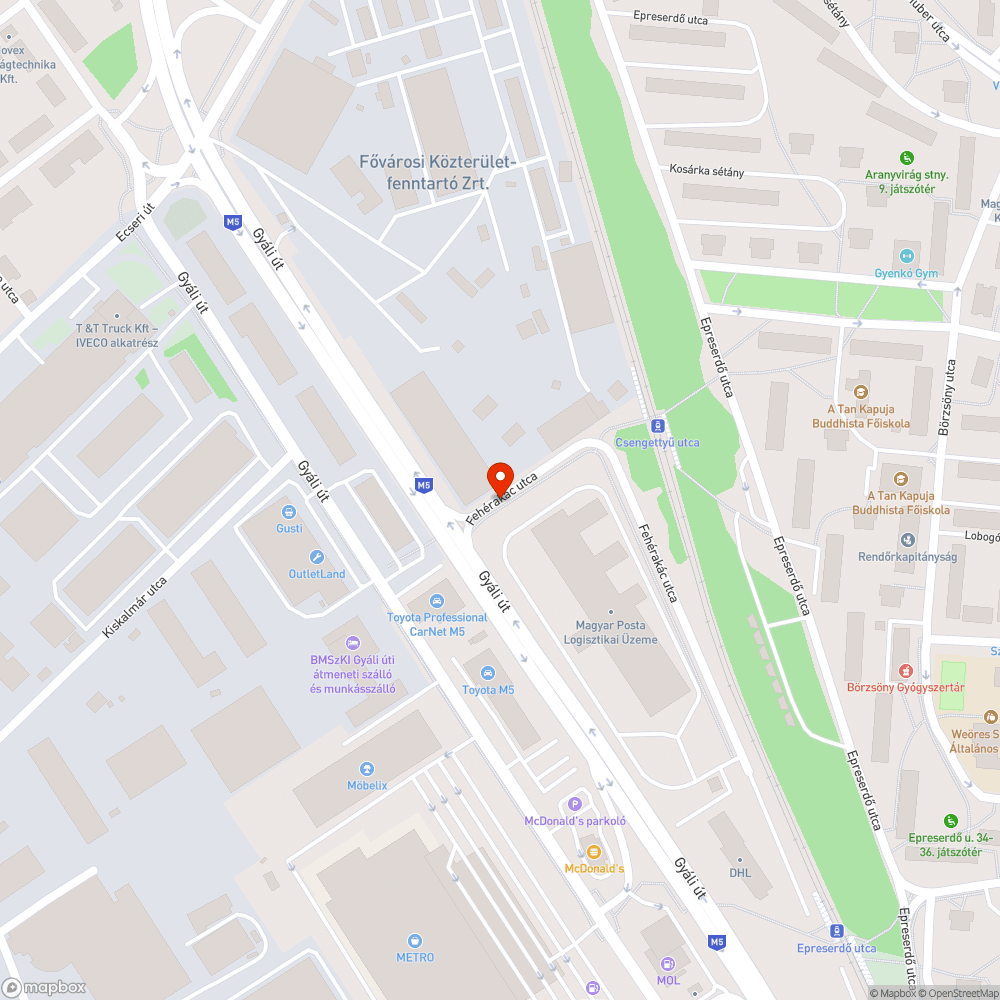 Szemetes környezet bejelentés helye