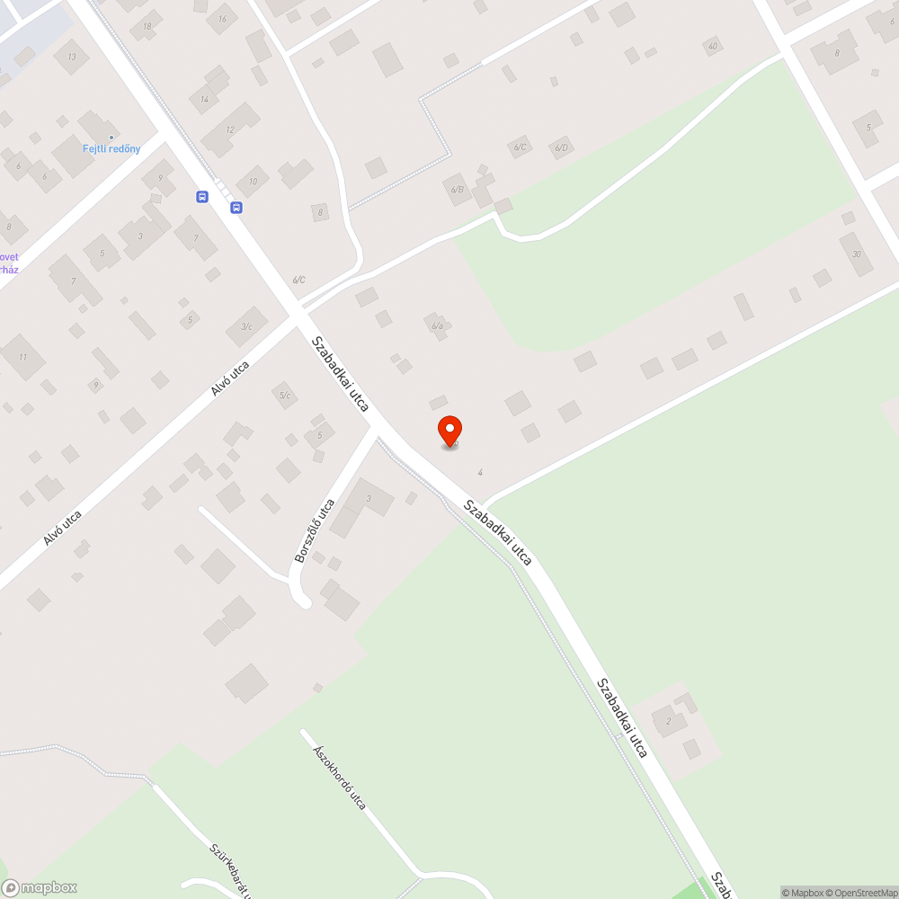 Visszatérő kátyú bejelentés helye