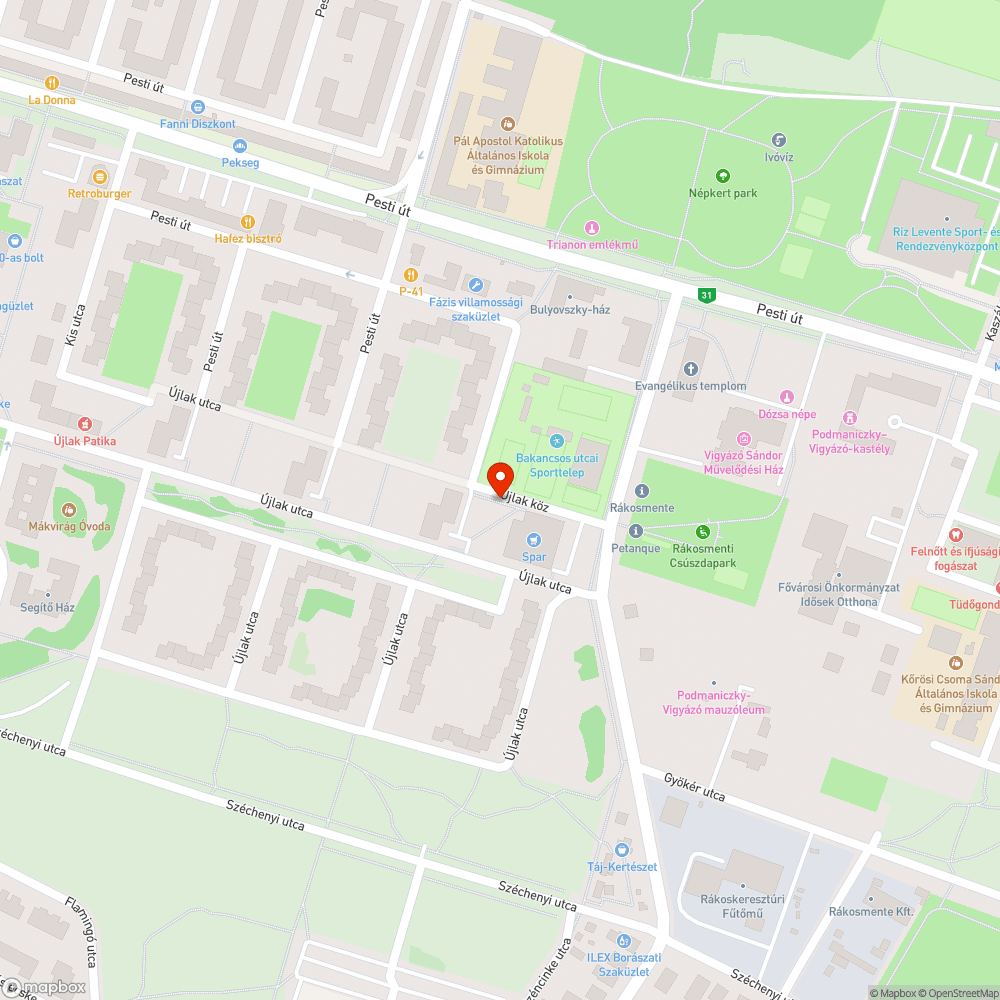 Fenyőfák bejelentés helye