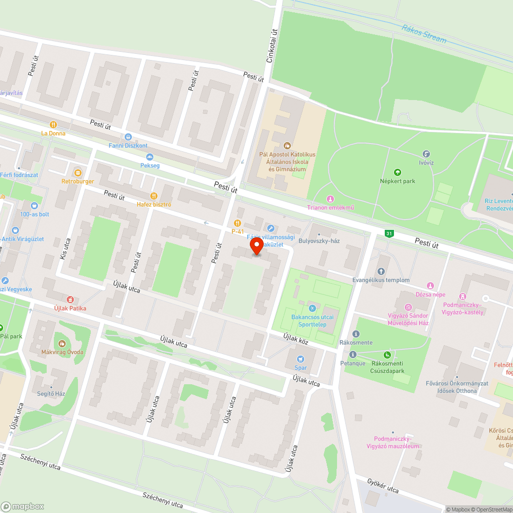 Sérült pad bejelentés helye