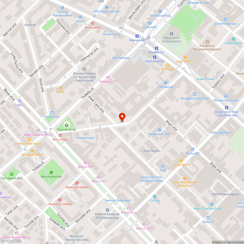 Eltört csemetekarám Bosnyák u. 9/c. előtt bejelentés helye