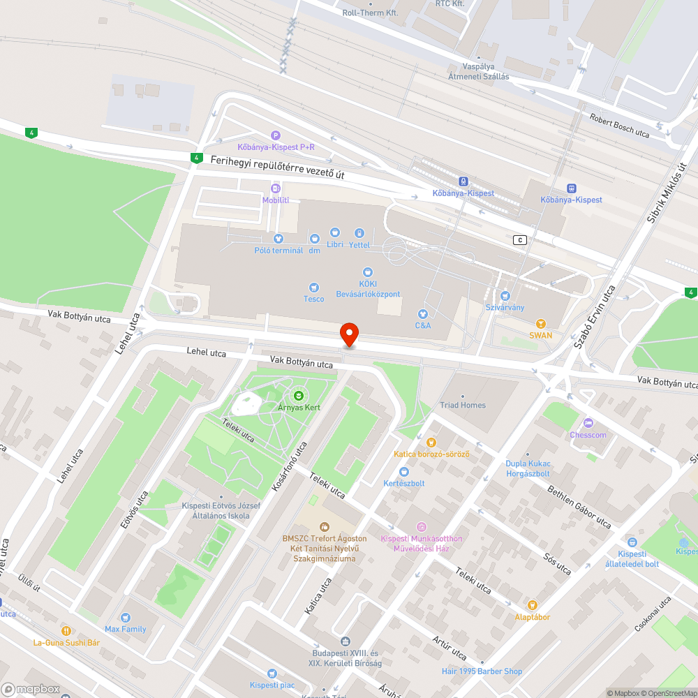 Balesetveszélyes járda bejelentés helye