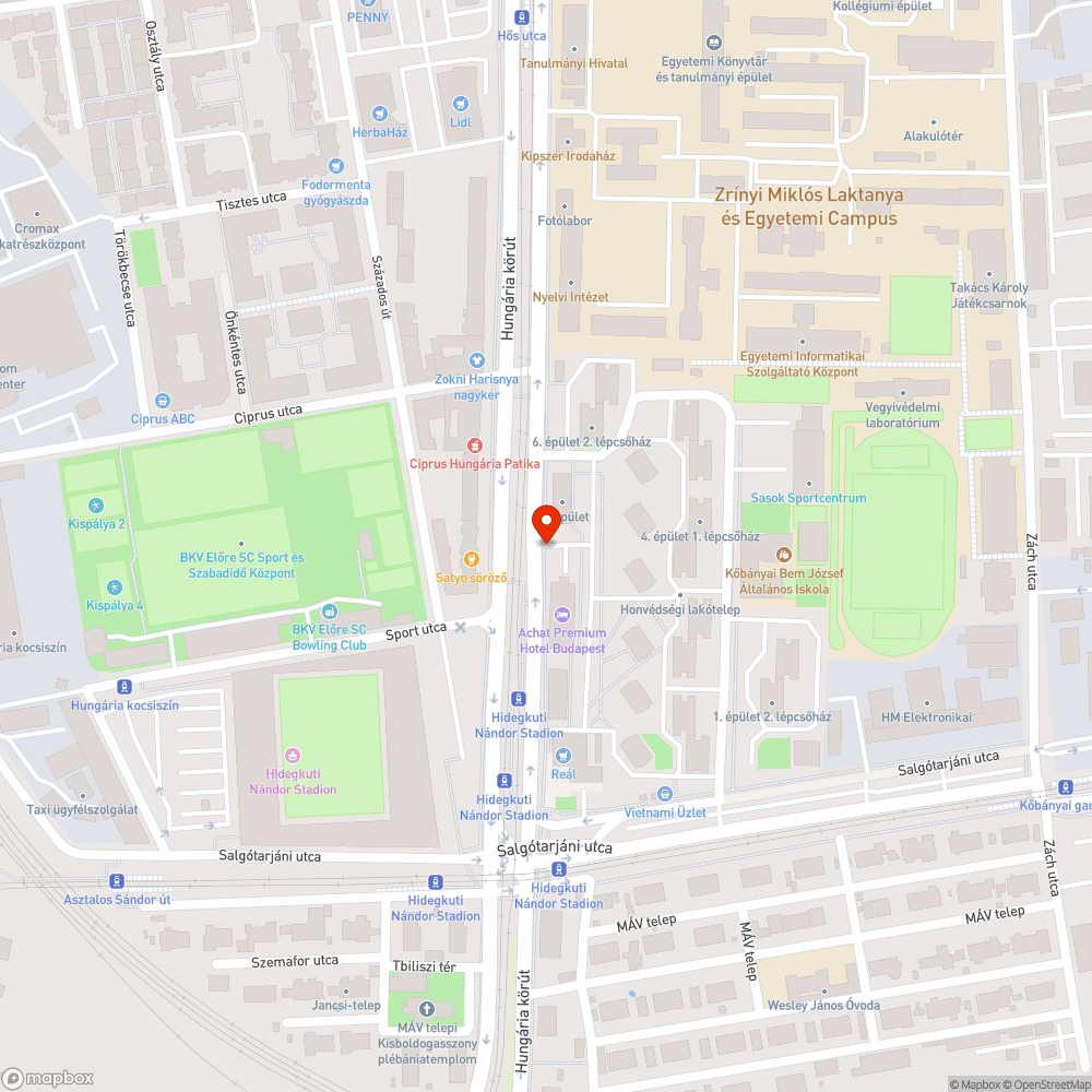 Kettétört fa bejelentés helye