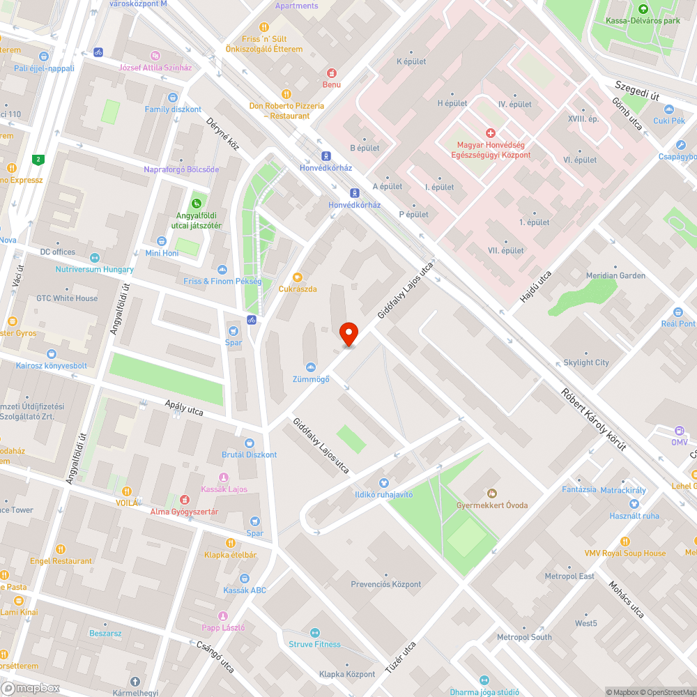 Kidőlt fa bejelentés helye