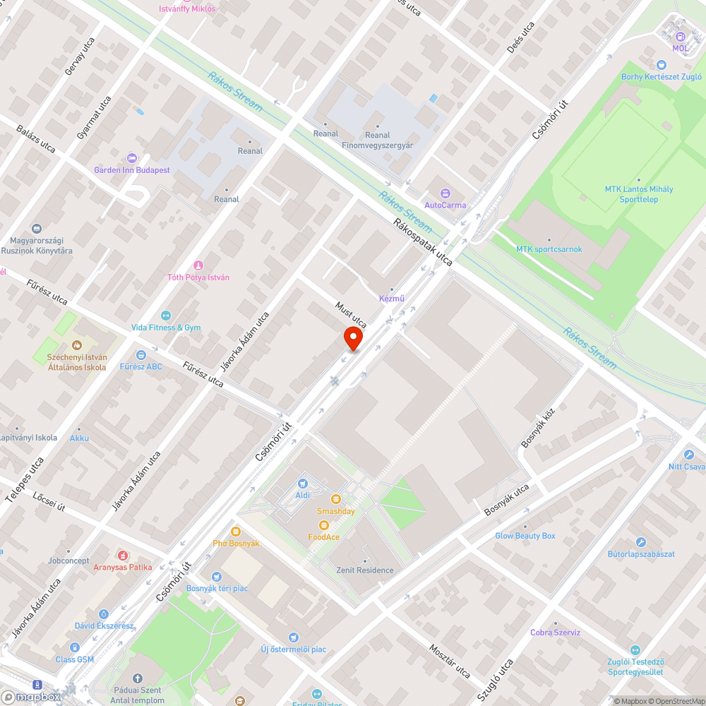 Elhagyott autó bejelentés helye