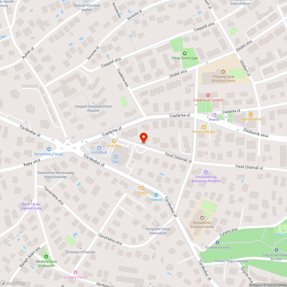 Elhagyott autó a Felső Zöldmáli úton bejelentés helye