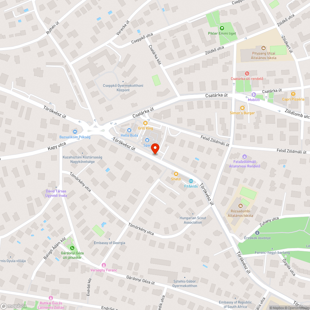 Bevásárló kocsi a járdán bejelentés helye