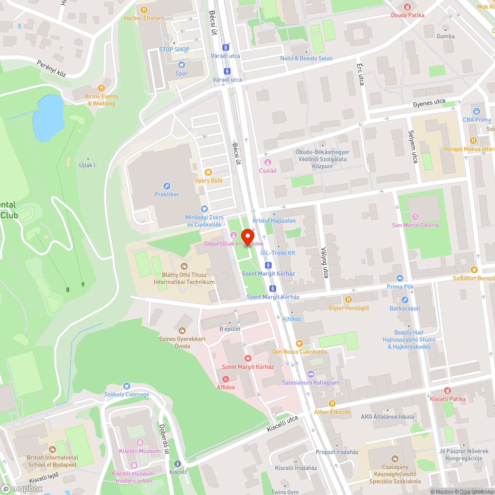 Kátyúk a parkolóban bejelentés helye