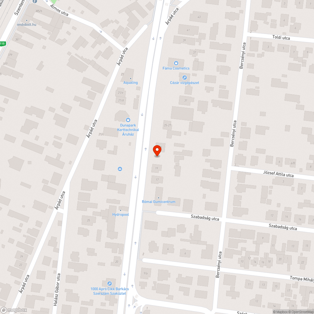 Rossz állapotú csatornafedő bejelentés helye