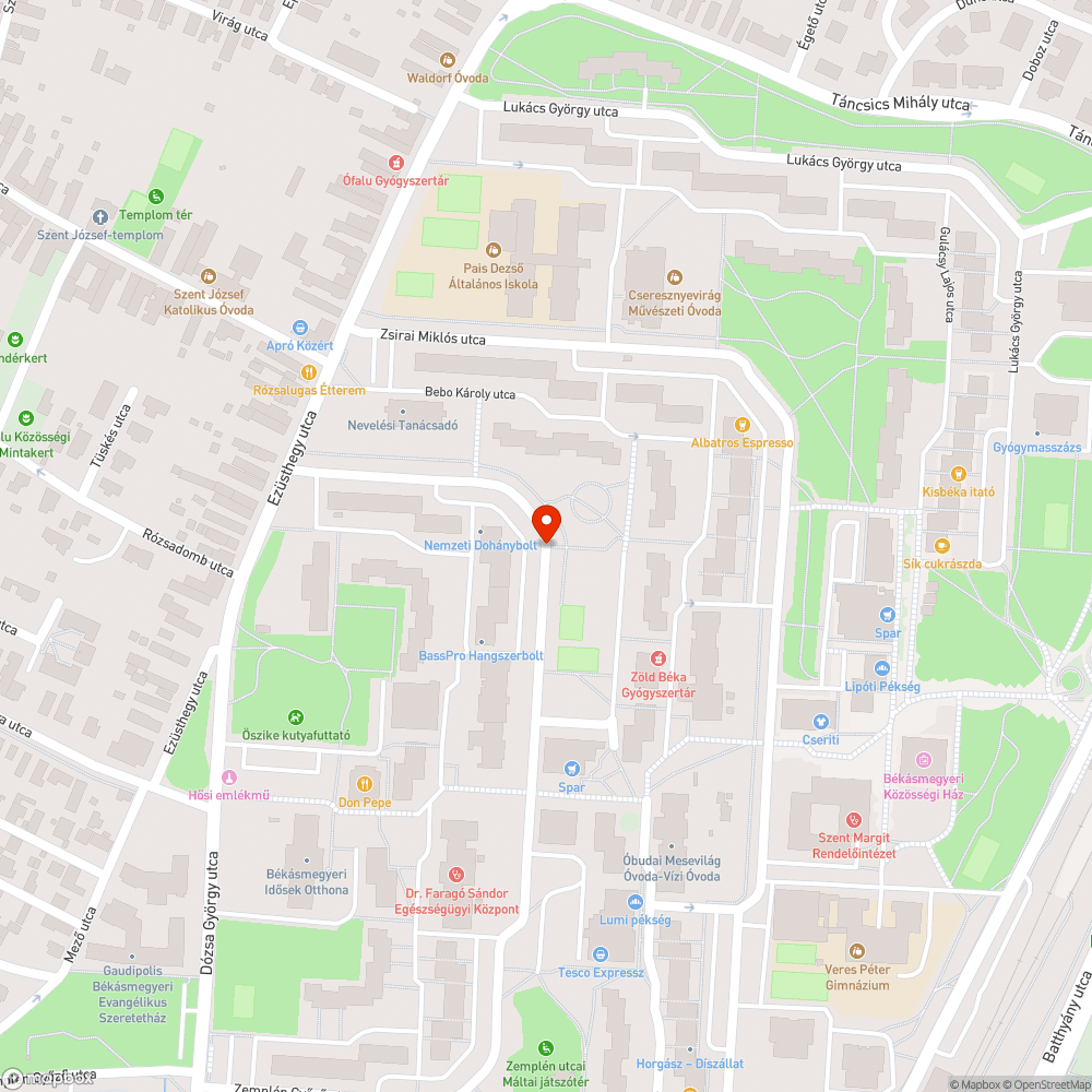 Gyalogos járda bejelentés helye