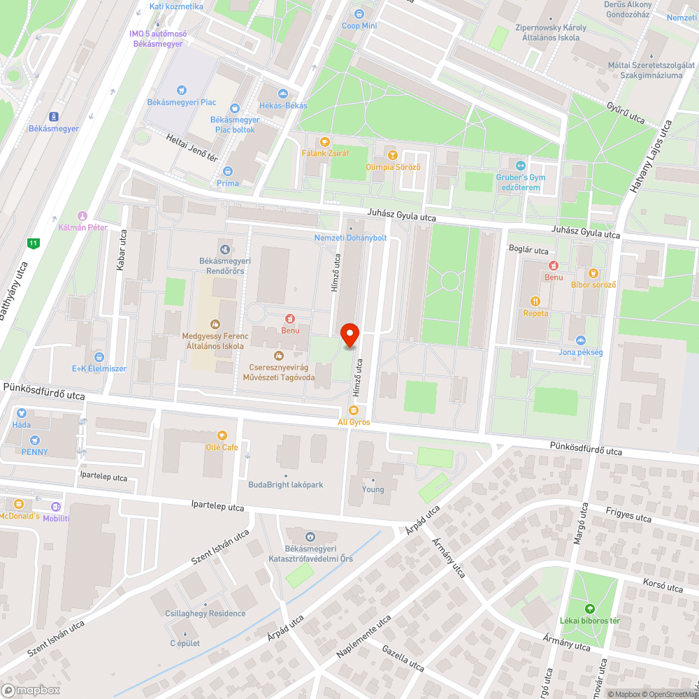 Kidőlt fa bejelentés helye