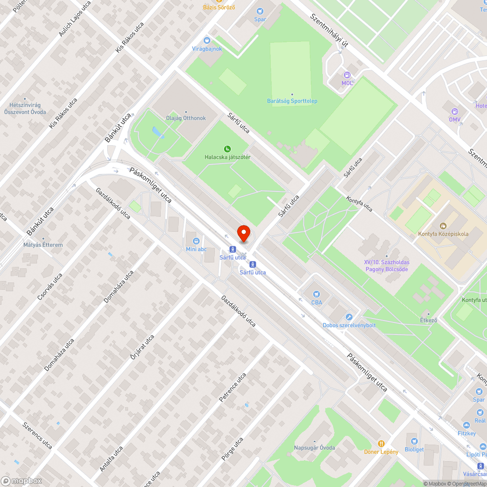 Lefittyedt bejelentés helye