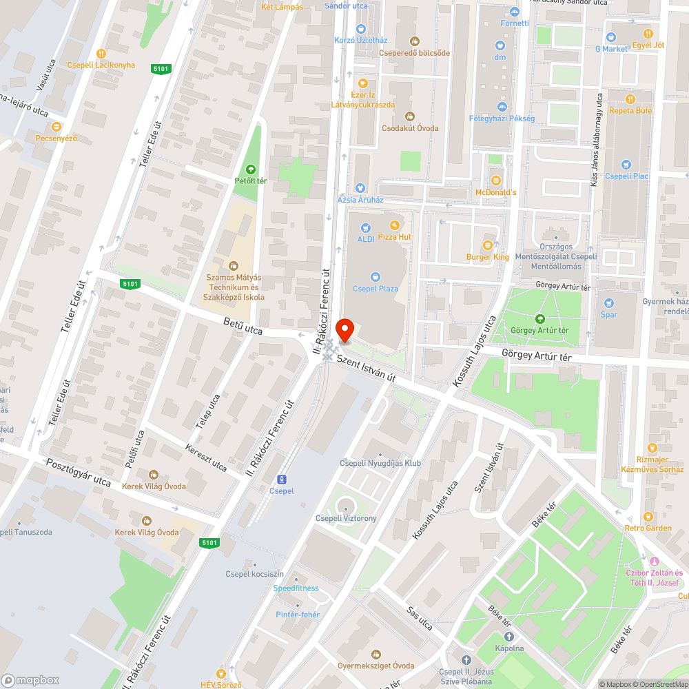 Csepel Plaza előtti járda csapadékelvezetőt megrongálták bejelentés helye