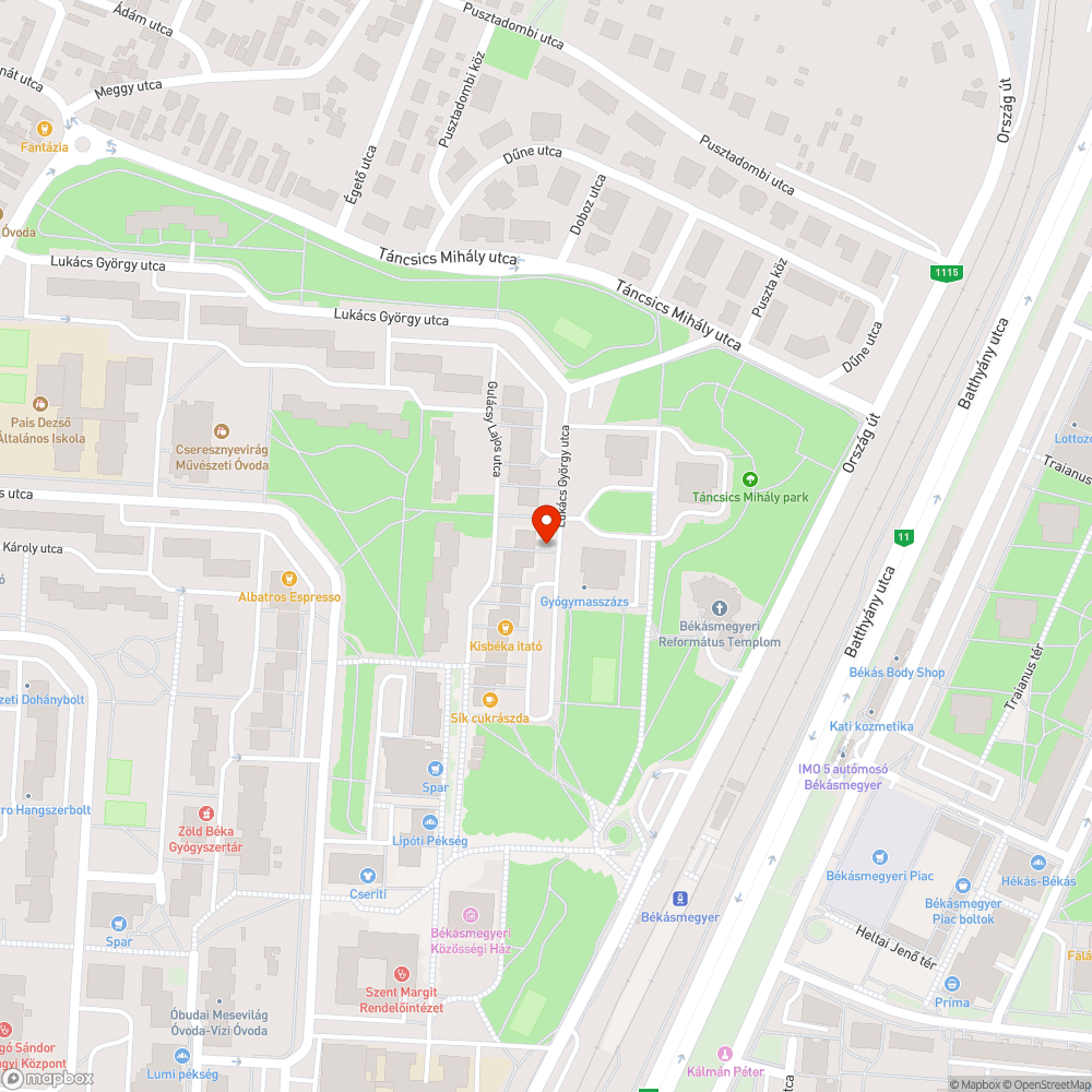 Közműszekrény bejelentés helye