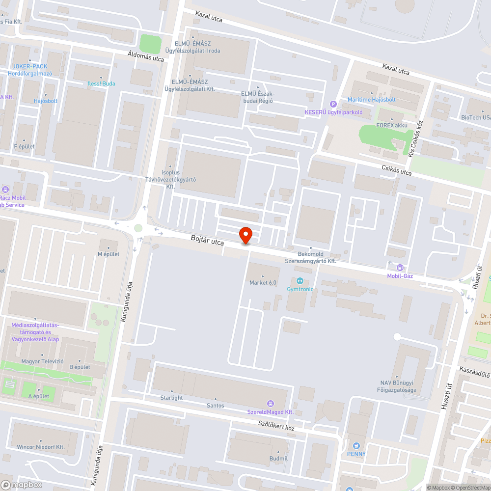 Elhagyott jármű bejelentés helye