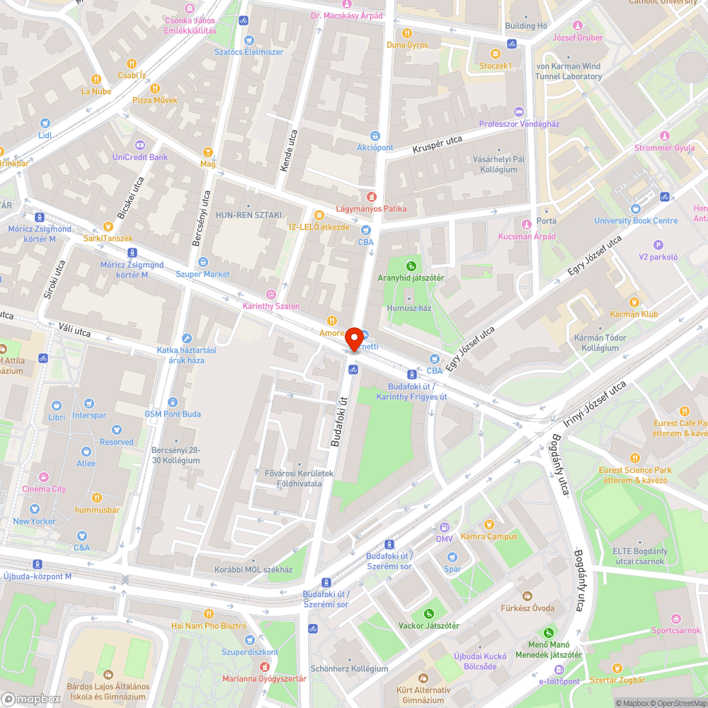 poller kihelyezés - Budafoki út / Karinthy Frigyes út bejelentés helye