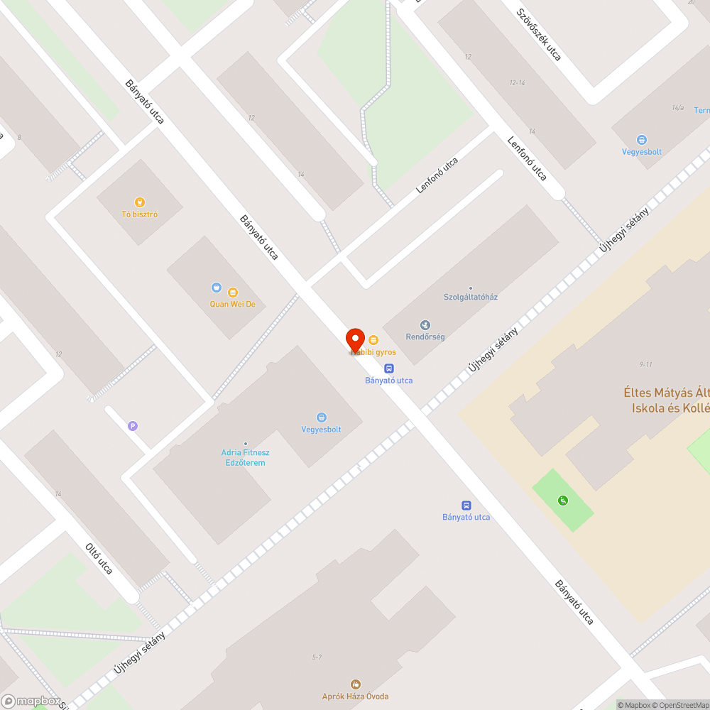 Ferde, sérült poller bejelentés helye