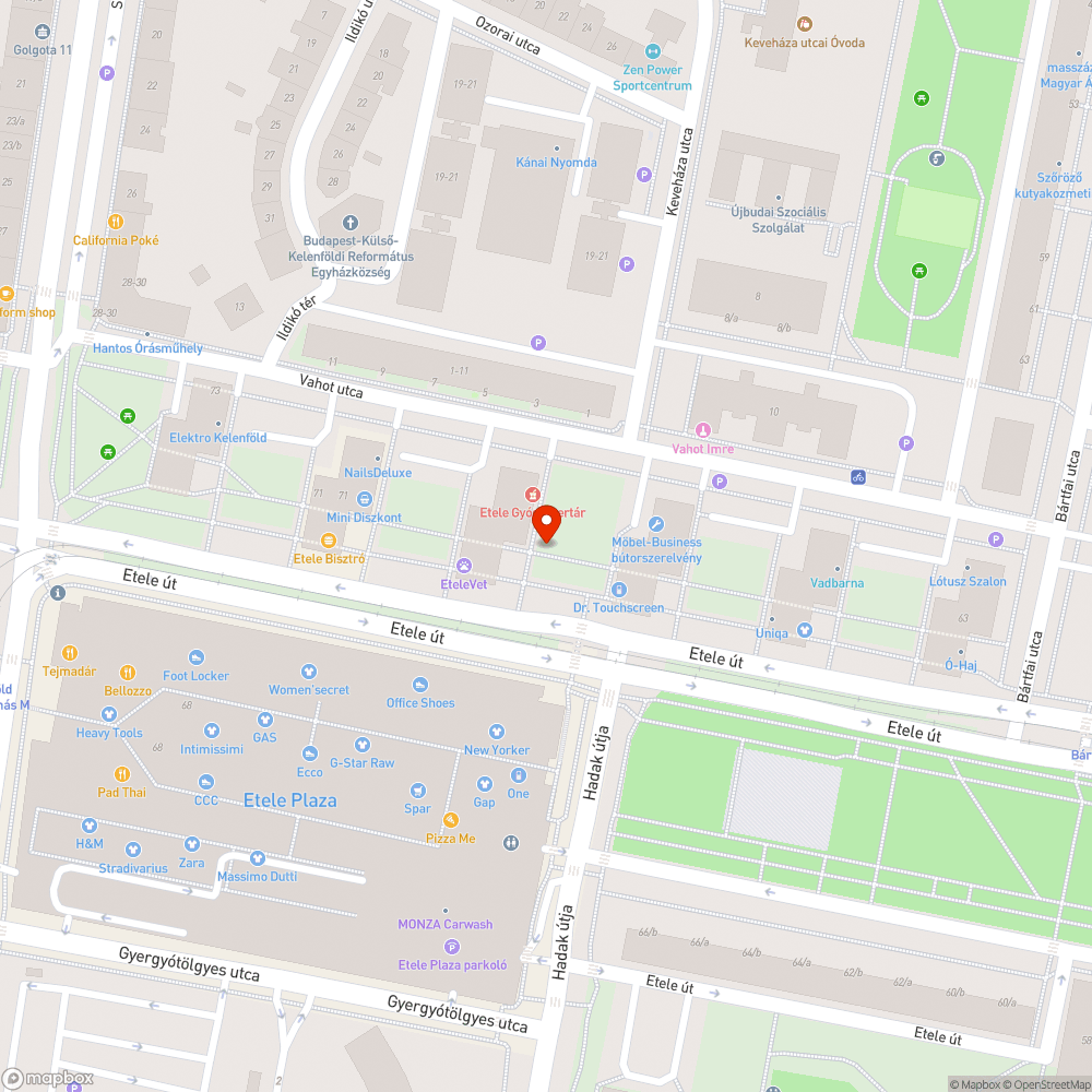 Törött üveg a telefonfülkében bejelentés helye