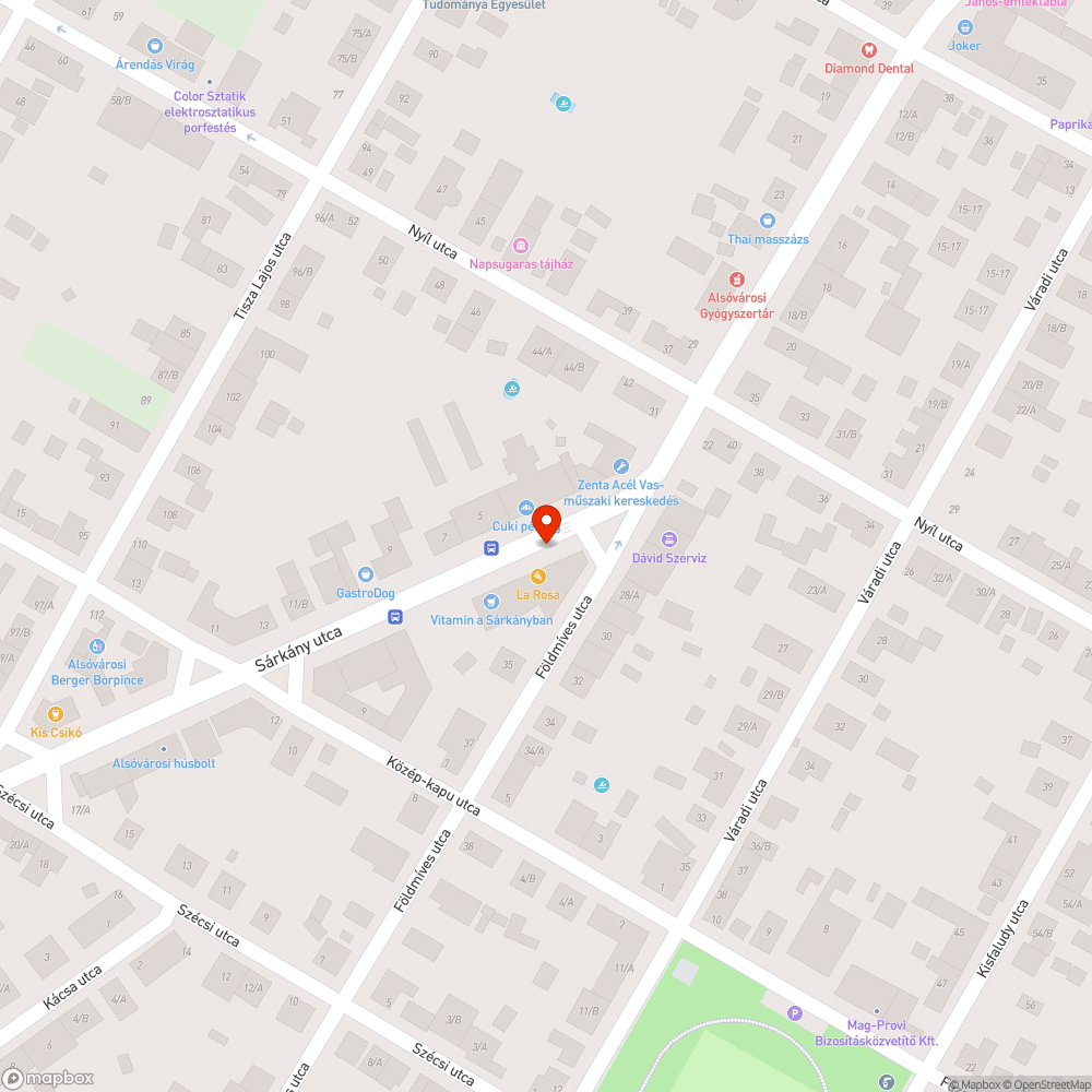 Veszélyes gyalogátkelő bejelentés helye