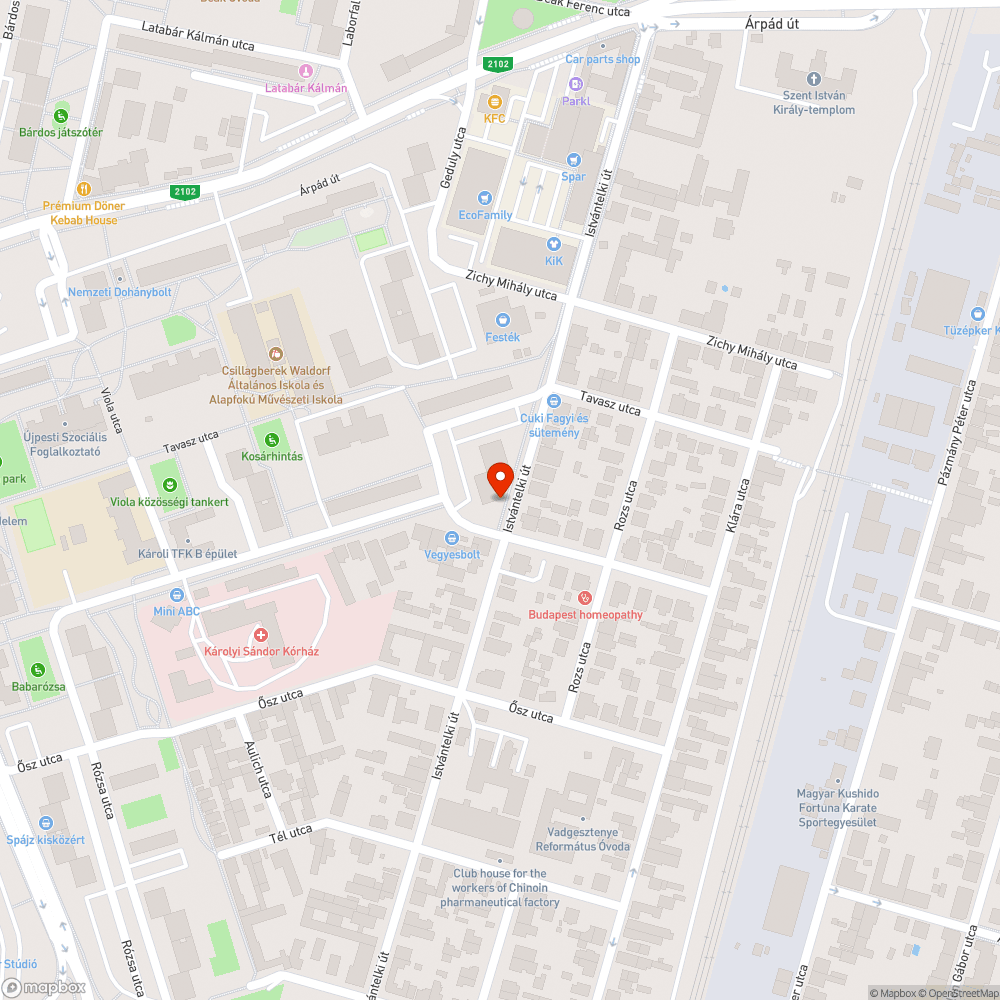 Elhagyott jármű bejelentés helye