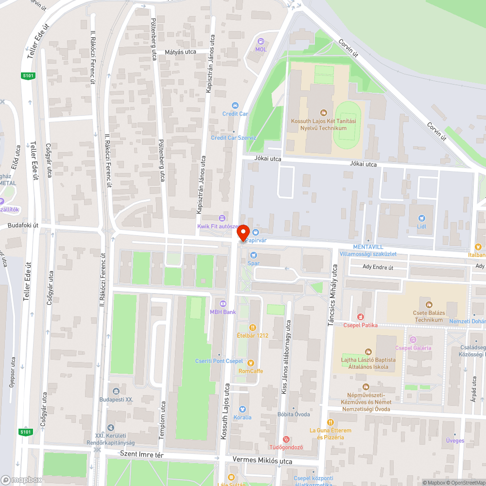 Hiányzó fényterelő bejelentés helye