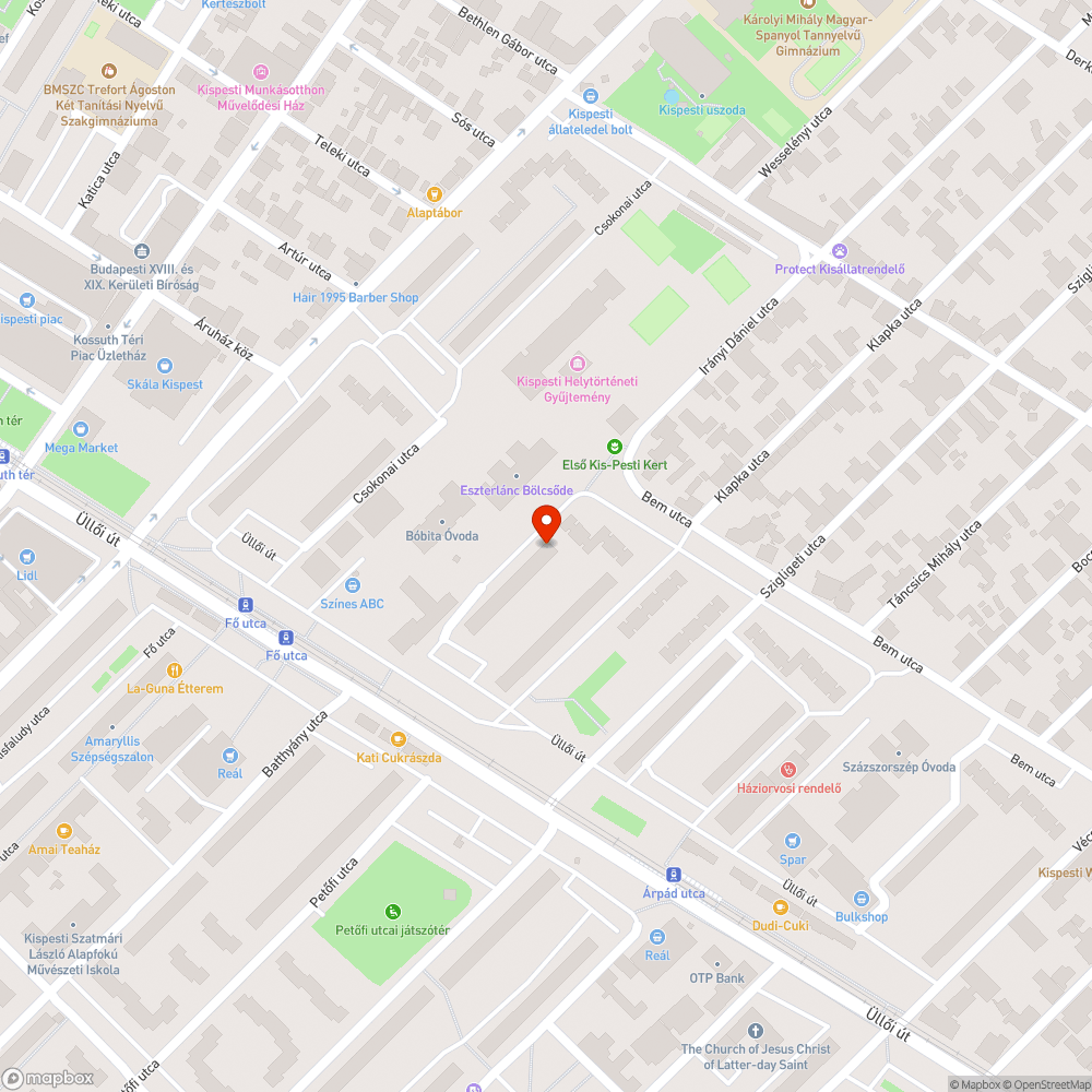 Elhagyott kisteherautó bejelentés helye