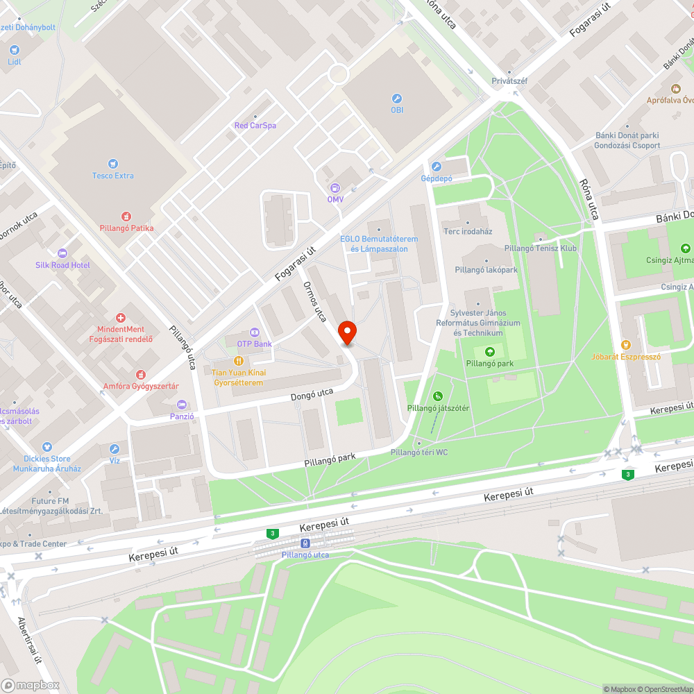 Kiégett égő bejelentés helye