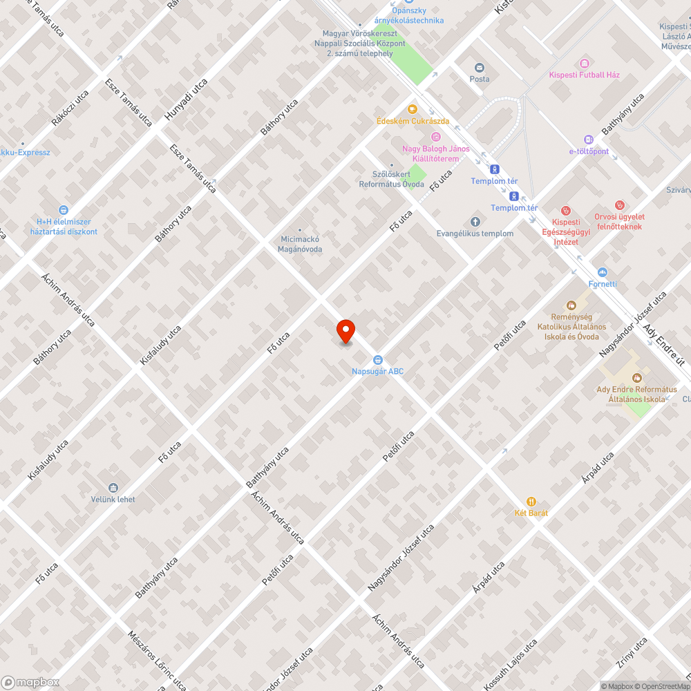 Törött mozdulatlan autó bejelentés helye