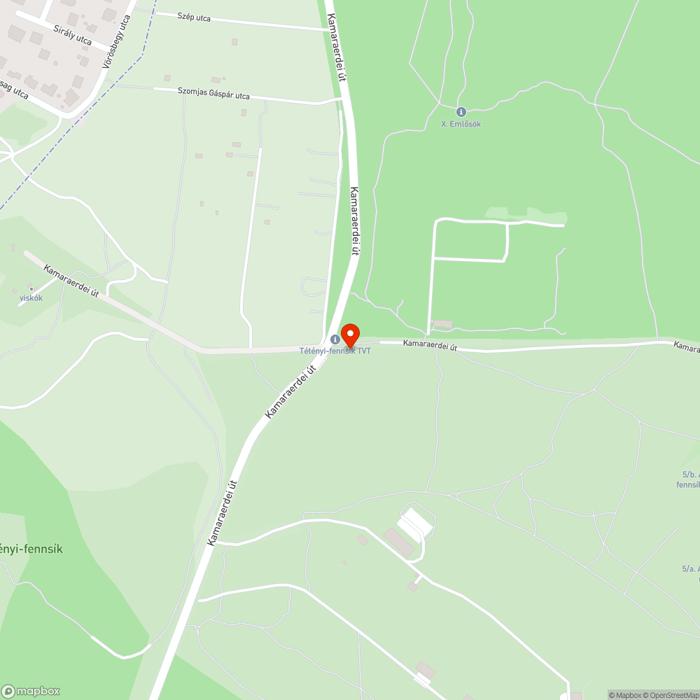 Kerékpáros útvonal elbarikádozása a Tétényi fennsíkon bejelentés helye