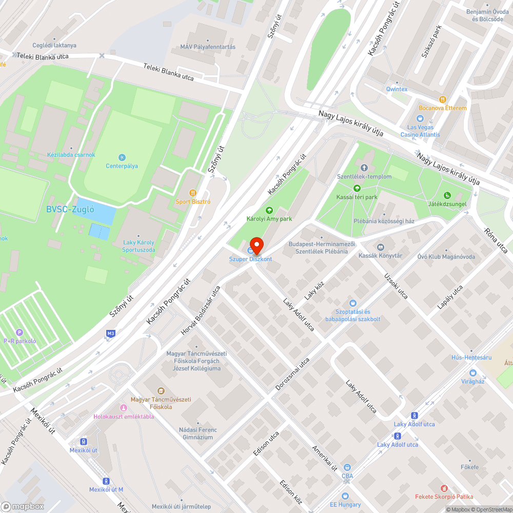 Parkoló bejelentés helye